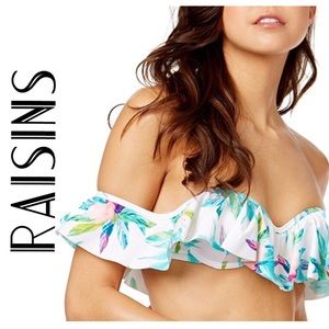 Raisins Women's Tropical Off Shoulder Bikini Top